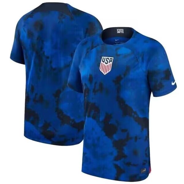 Men's United States Blank Bright Blue/White 2022/23 Away Jersey